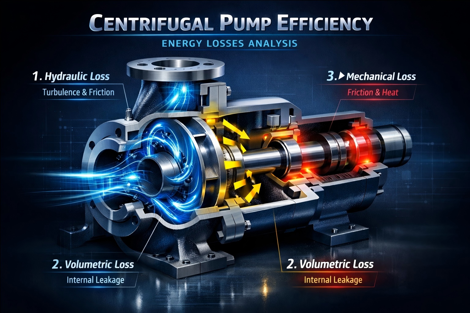 Ano ang Hydraulic Loss, Volumetric Loss at Mechanical Loss ng Centrifugal Pump?