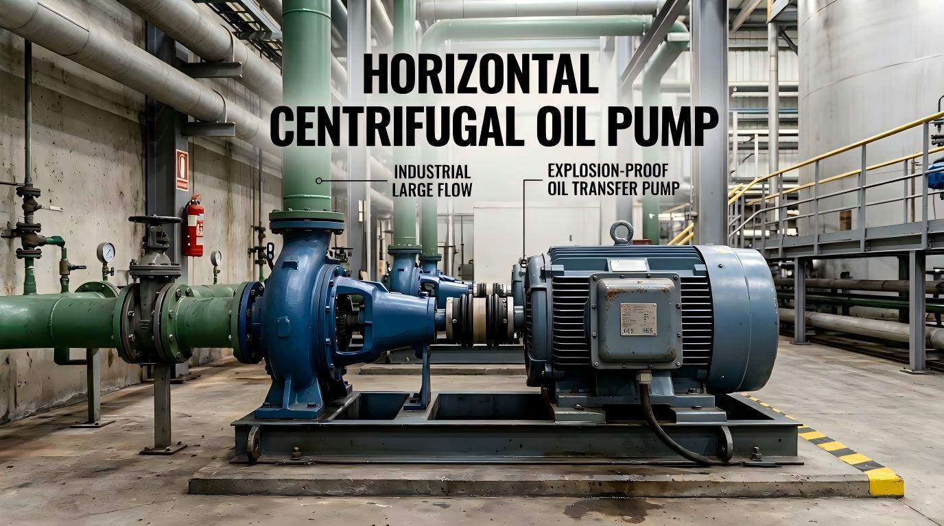 Pahalang na Centrifugal Oil Pump Industrial Malaking Daloy Explosion-proof Oil Transfer Pump