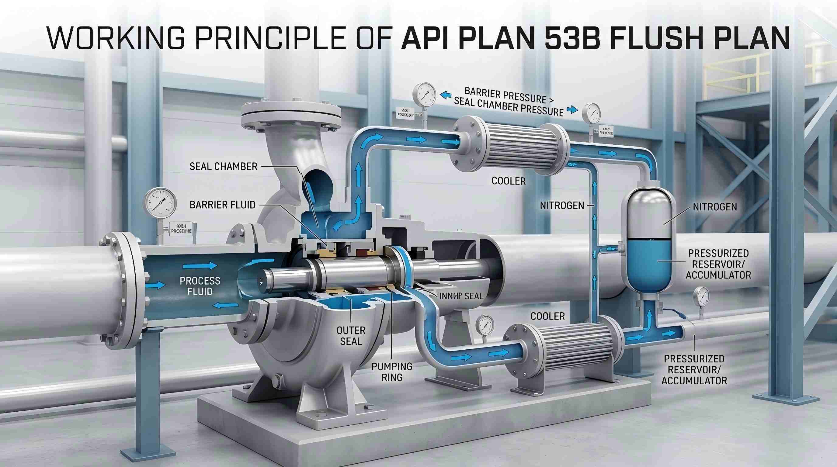 Prinsipyo ng Paggawa ng API PLAN 53B Flush Plan