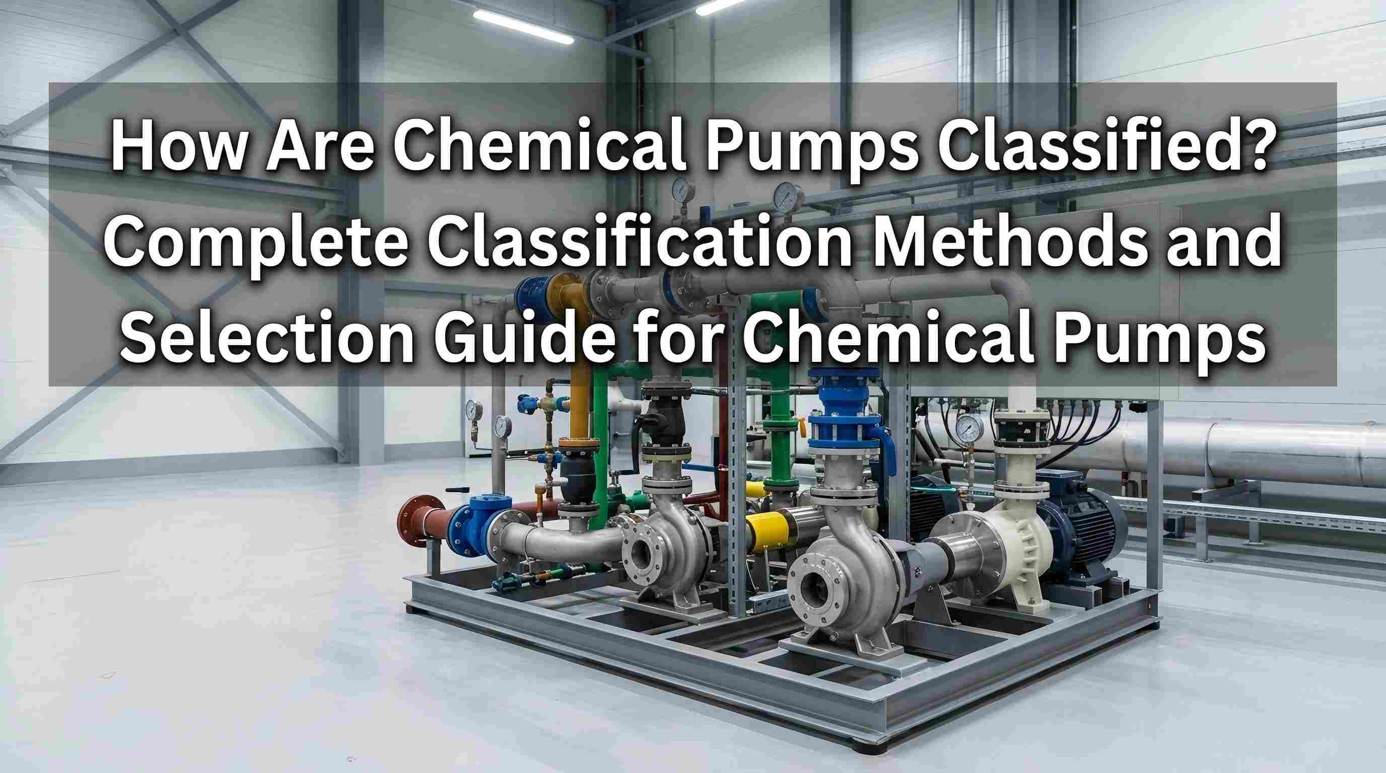Paano Nauuri ang mga Chemical Pump? Kumpletuhin ang Mga Paraan ng Pag-uuri at Gabay sa Pagpili para sa Mga Chemical Pump