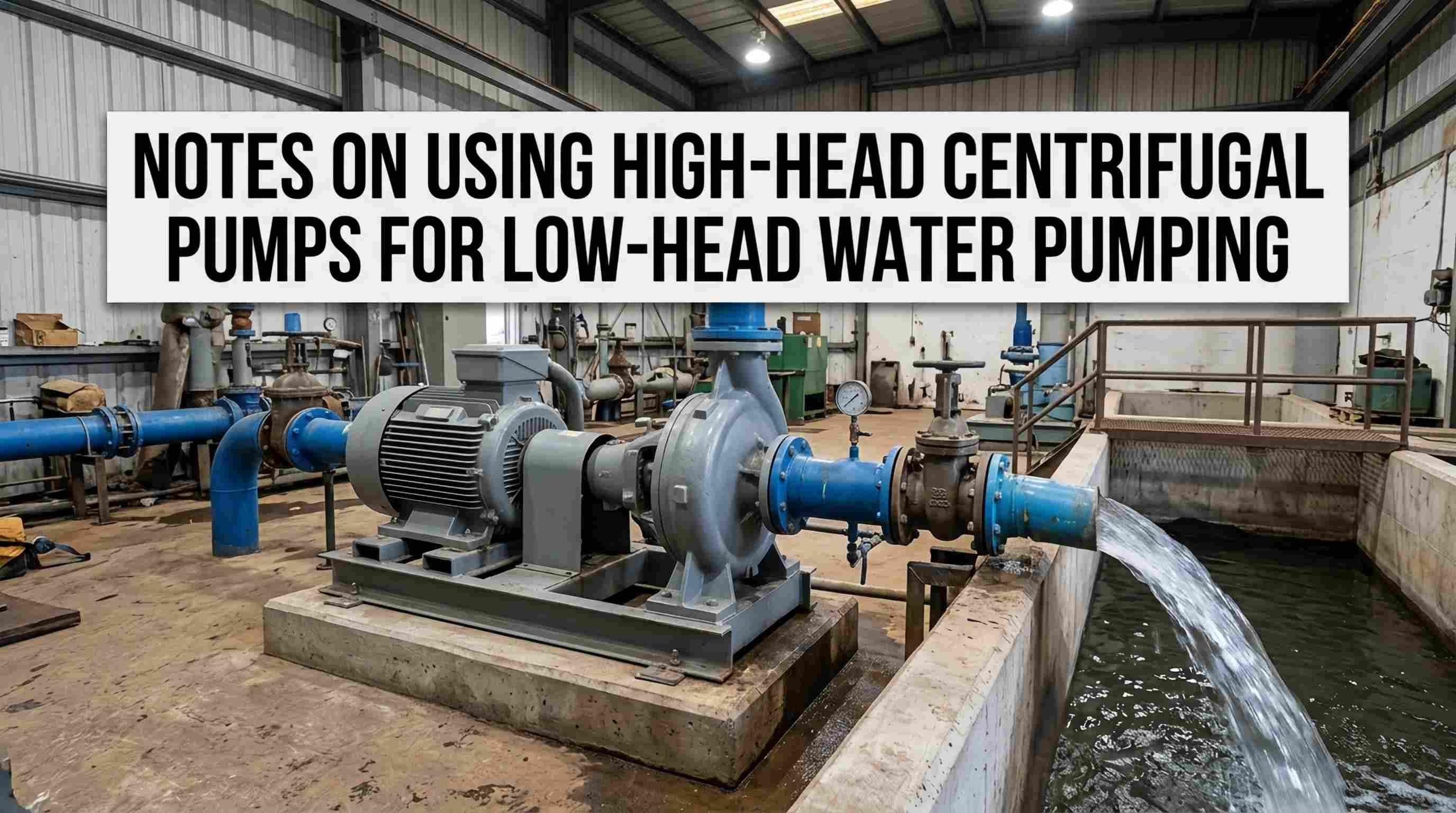 Mga Tala sa Paggamit ng High-Head Centrifugal Pumps para sa Low-Head Water Pump