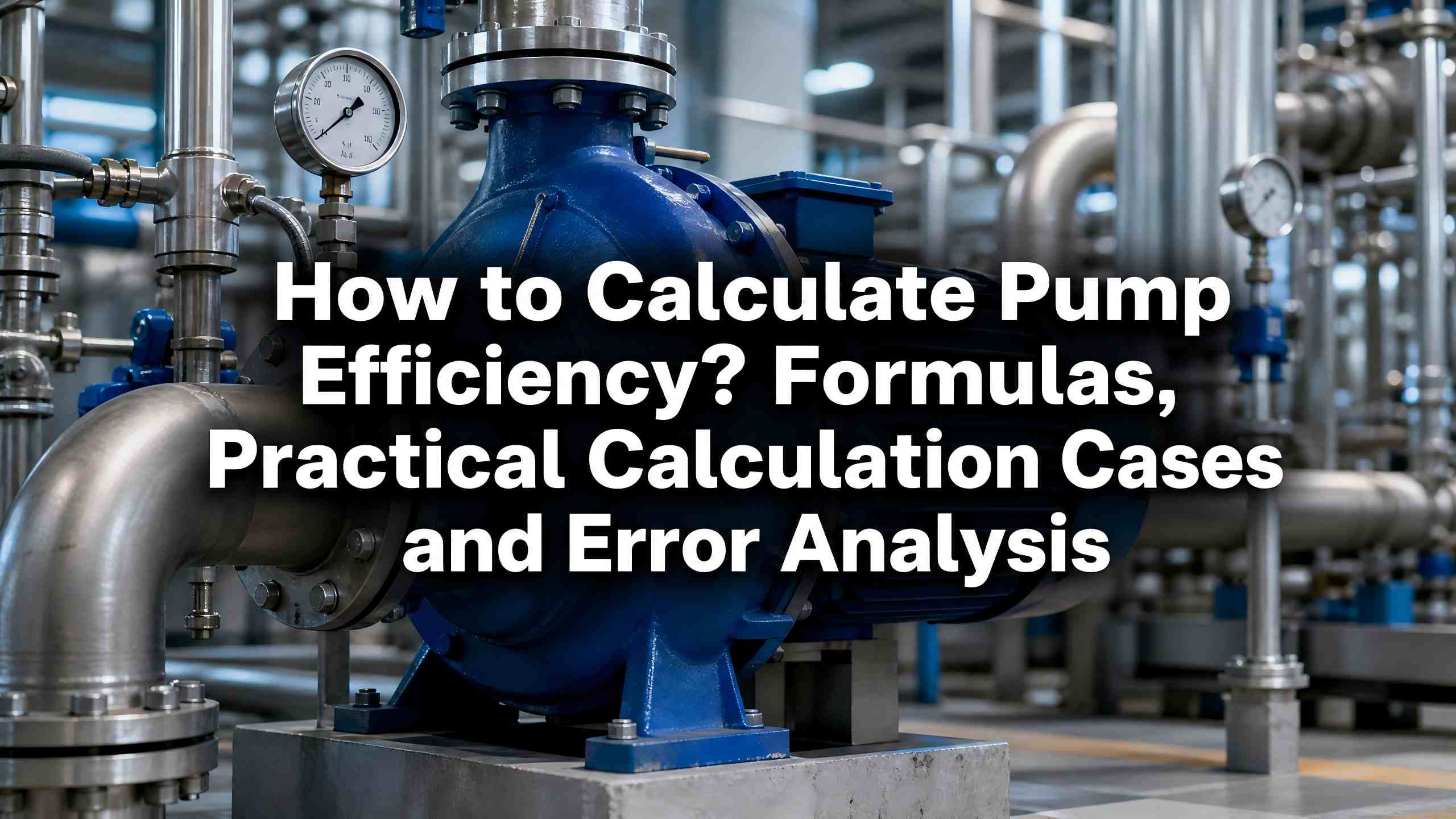 Paano Kalkulahin ang Kahusayan ng Pump? Mga Formula, Mga Kaso ng Praktikal na Pagkalkula at Pagsusuri ng Error