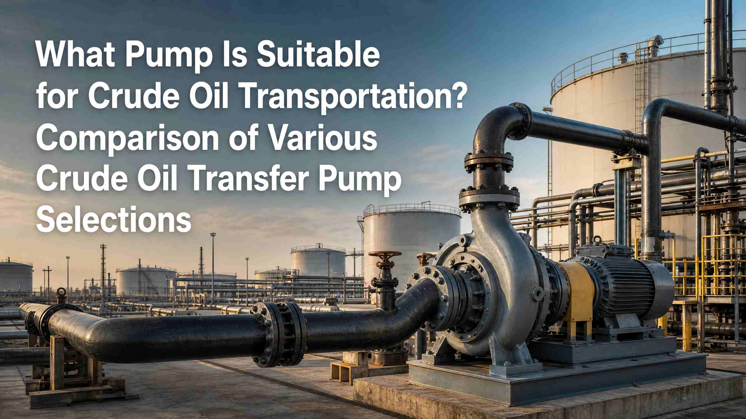Anong Pump ang Angkop para sa Transportasyon ng Crude Oil? Paghahambing ng Iba't ibang Pagpili ng Crude Oil Transfer Pump