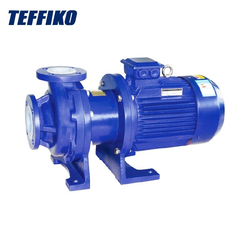 Fluoroplastic corrosion resistant magnetic pump